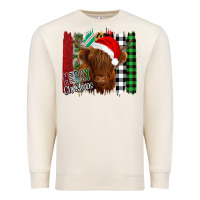 Sandshell Merry Christmas Cow Premium Sweatshirt - Bettercallsaul