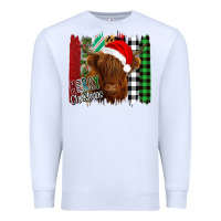 White Merry Christmas Cow Premium Sweatshirt - Bettercallsaul