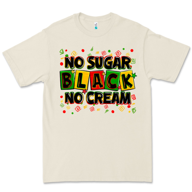 No Sugar No Cream Black Premium Tee by Zillion Design Studio | Teevron