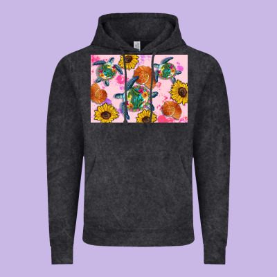 Sunflowers Turtle Vintage Hoodie Designed By Artiststas