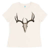 Bone Deer Skull Ladies Tee - RanaPortraitStore