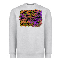 Heather Grey halloween leopard bat background Heavyweight Sweatshirt - AdoDesignShop