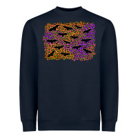 Navy halloween leopard bat background Heavyweight Sweatshirt - AdoDesignShop