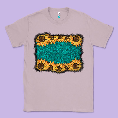 Sunflower Background Classic Tee Designed By Barkaloodesign