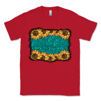 Red sunflower background Classic Tee - BarkalooDesign