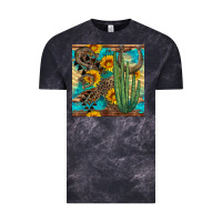 Cloud Black horseshoe and cactus Vintage Tee - BundleAndBundleShop