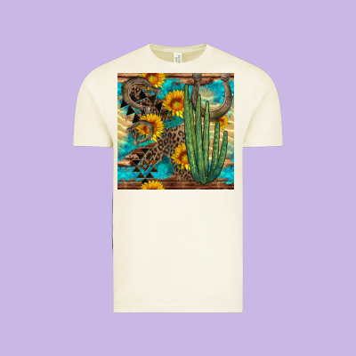 Horseshoe And Cactus Vintage Tee Designed By Bundleandbundleshop