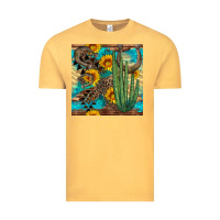 Vintage Mustard horseshoe and cactus Vintage Tee - BundleAndBundleShop