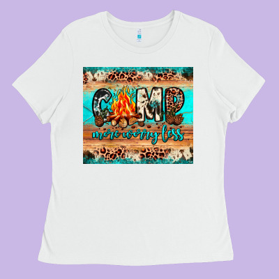 Camp More Worry Less Ladies Tee Designed By Jahusdesignshop