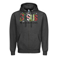 Charcoal Heather jesus the reason for the season Zipper Hoodie - MaliasSmallBusiness