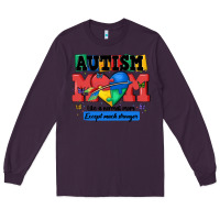 Plum autism mom like a normal mom Long Sleeve Tee - MaliasSmallBusiness