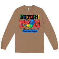 Toasted Coconut autism mom like a normal mom Long Sleeve Tee - MaliasSmallBusiness