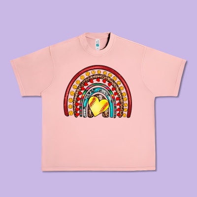 Softball Rainbow Urban Heavy Tee Designed By Artiststas