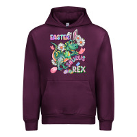 Mauve Wine Easter Saurus Rex Easter Day Urban Hoodie - CowGirlArtShop