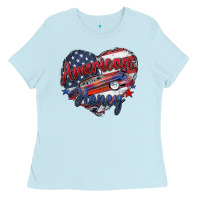 Baby Blue American honey Ladies Tee - Zillion Design Studio