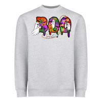 Heather Grey halloween boo Heavyweight Sweatshirt - AdoDesignShop