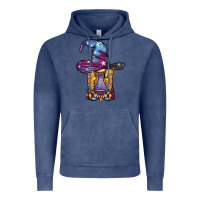 Vintage Denim witch gnome with poison Vintage Hoodie - BundleAndBundleShop