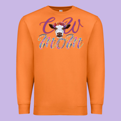 Cow Mom Premium Sweatshirt Designed By Bettercallsaul