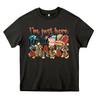 Asphalt i'm just here for the snacks american football Heavy Core Tee - Zillion Design Studio