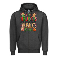 Charcoal Heather the holidays are what you bake them Zipper Hoodie - MaliasSmallBusiness