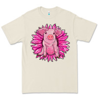 Bone pink sunflower pig Premium Tee - RanaPortraitStore