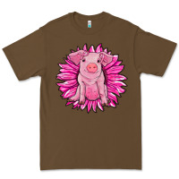 Cacao pink sunflower pig Premium Tee - RanaPortraitStore