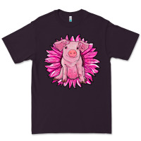 Plum pink sunflower pig Premium Tee - RanaPortraitStore