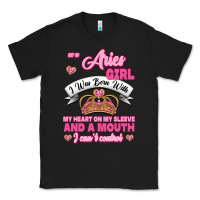 Black As A Aries Girl I Was Born With My Heart On My Sleeve And A Mouth Classic Tee - Jasminsmagicworld