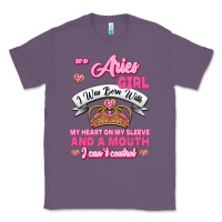 Lavender As A Aries Girl I Was Born With My Heart On My Sleeve And A Mouth Classic Tee - Jasminsmagicworld