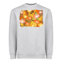 Heather Grey fall pumpkin background Heavyweight Sweatshirt - AdoDesignShop
