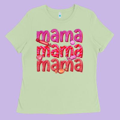 Ladies Tee mama mama mama valentines day