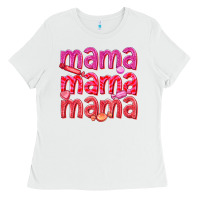 White mama mama mama valentines day Ladies Tee - texasbilliewilder