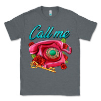 Charcoal Heather call me roses and pink telephone Classic Tee - AdoDesignShop