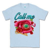 Dusty Blue call me roses and pink telephone Classic Tee - AdoDesignShop