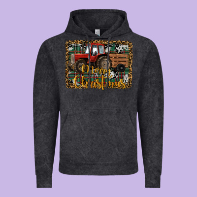 Merry Christmas Tractor Vintage Hoodie Designed By Ranaportraitstore
