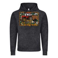 Vintage Black Merry Christmas Tractor Vintage Hoodie - RanaPortraitStore