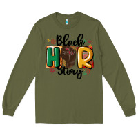 Army Green black story Long Sleeve Tee - MaliasSmallBusiness