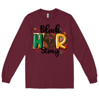 Burgundy black story Long Sleeve Tee - MaliasSmallBusiness