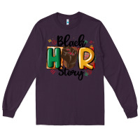 Plum black story Long Sleeve Tee - MaliasSmallBusiness