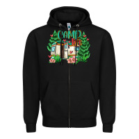 Black camp life Zipper Hoodie - MaliasSmallBusiness
