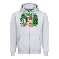 Heather Grey camp life Zipper Hoodie - MaliasSmallBusiness