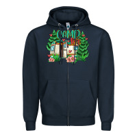 Navy camp life Zipper Hoodie - MaliasSmallBusiness