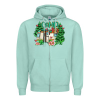 Seafoam camp life Zipper Hoodie - MaliasSmallBusiness
