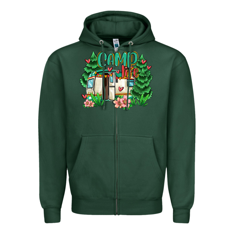 Camp Life Zipper Hoodie by MaliasSmallBusiness | Teevron