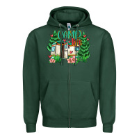 Sports Green camp life Zipper Hoodie - MaliasSmallBusiness