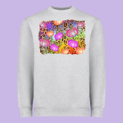 Colourful Pumpkin Background Heavyweight Sweatshirt Designed By Adodesignshop