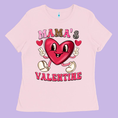 Ladies Tee mamas valentine with cute heart