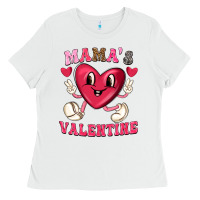 White mamas valentine with cute heart Ladies Tee - texasbilliewilder