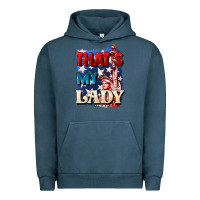 Pigment Midnight Navy Thats my lady 4th of july Urban Hoodie - CowGirlArtShop