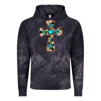 Cloud Black cowhide gemstone  cross Vintage Hoodie - JahusDesignShop